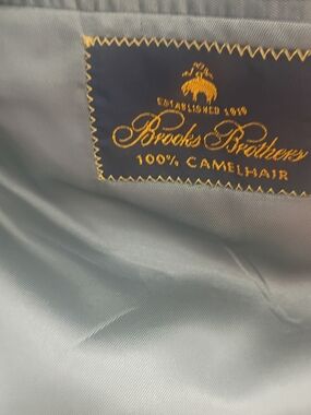 Brooks Brothers Light Blue Lined Camelhair Jacket